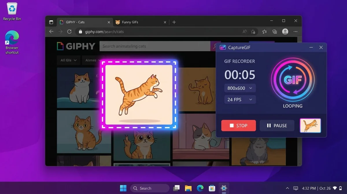 Bildschirm als GIF unter Windows aufnehmen (2026): 5 Methoden