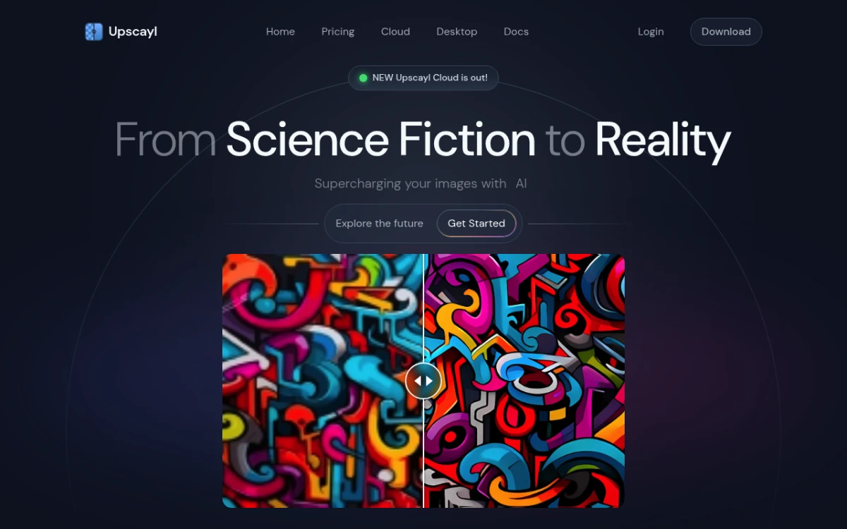 Upscayl open-source desktop AI upscaler homepage