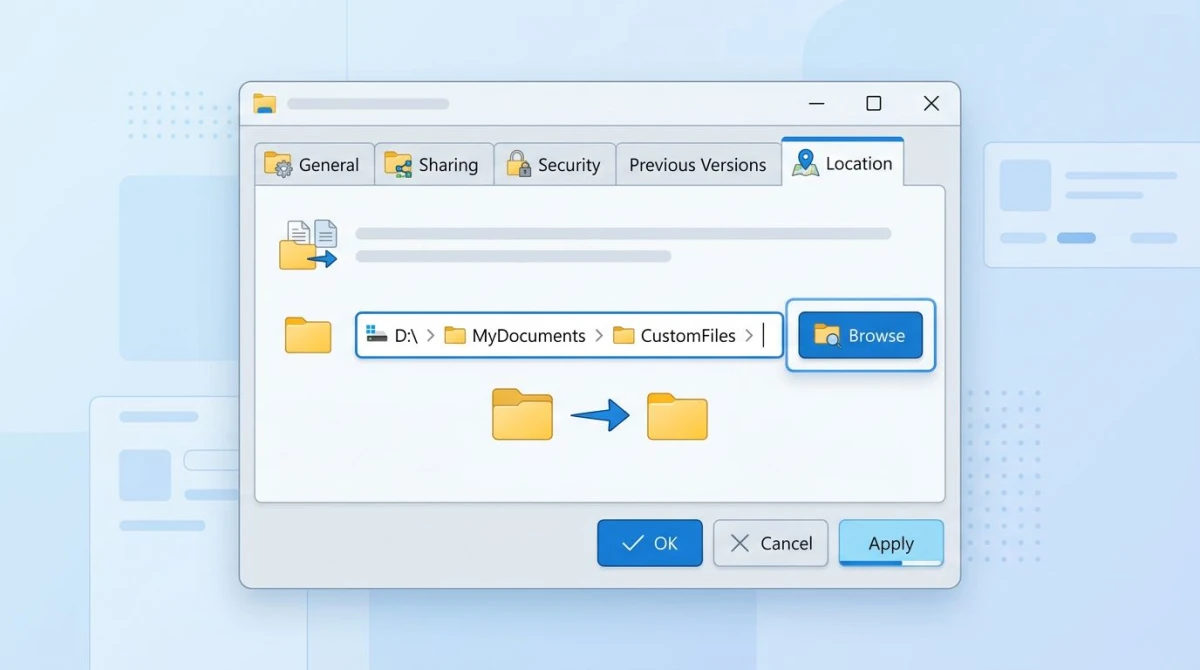 Changing the default Windows screenshot folder location through folder properties