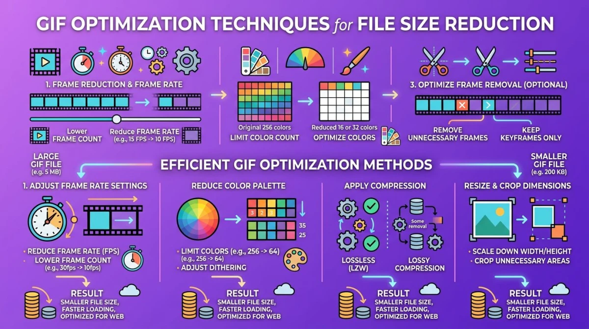 GIF optimization techniques and file size reduction