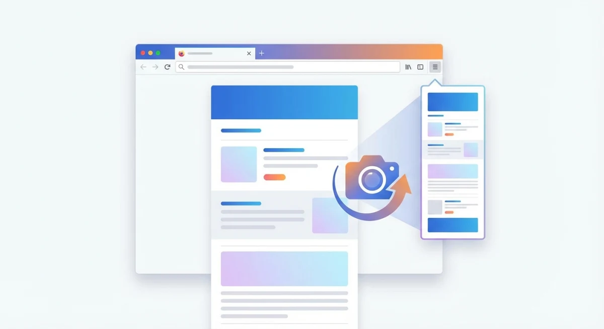 Firefox full page screenshot Mac feature in action