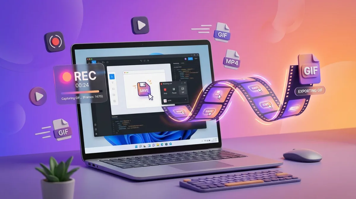 Screen recording and GIF capture on Windows