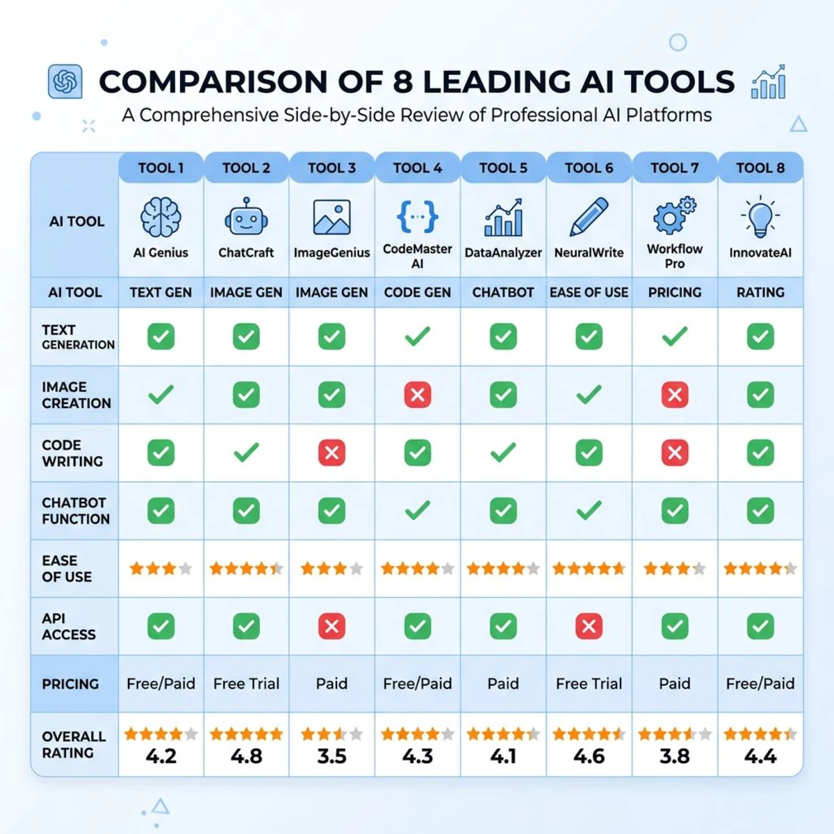 Side-by-side comparison of AI image upscaler features and ratings