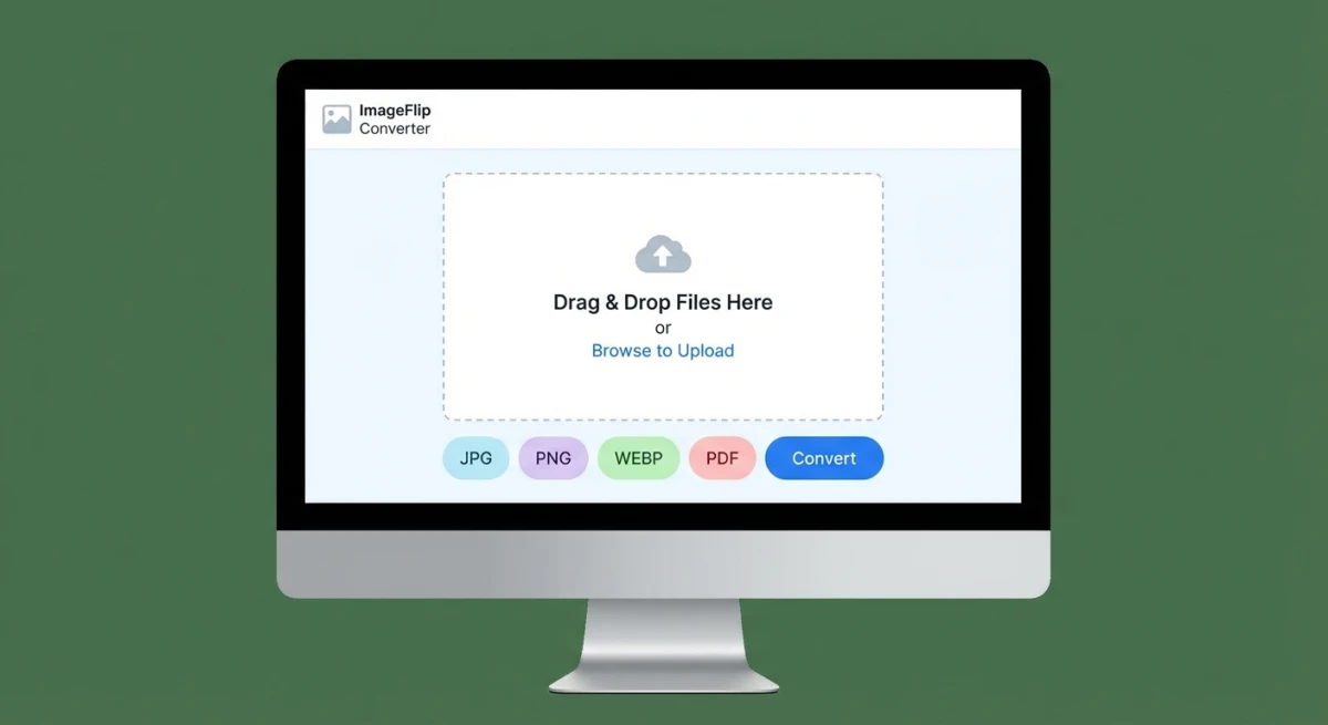 Online image format converter interface