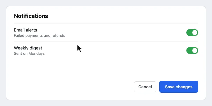 Sechs Sekunden langes GIF mit Hover, Klick und Speicherbestätigung an einem Speichern-Button