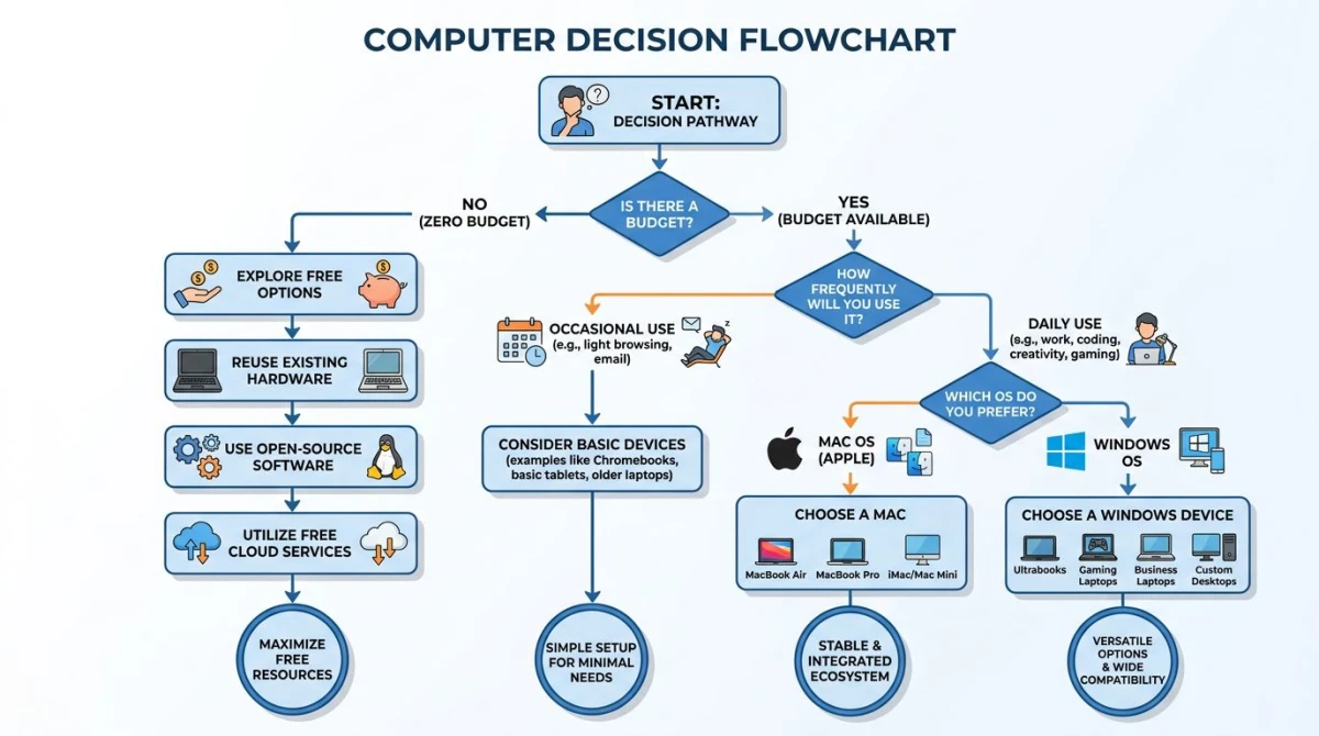 Decision flowchart showing which free Loom alternative fits each use case