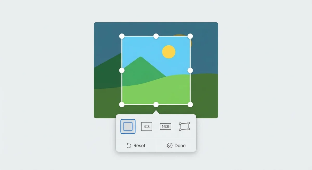 Photos app crop tool