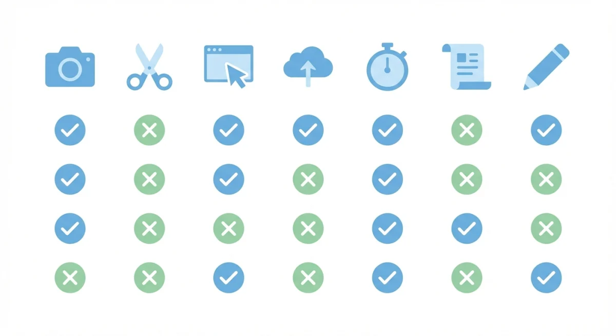 Comparison of free Mac screenshot tools