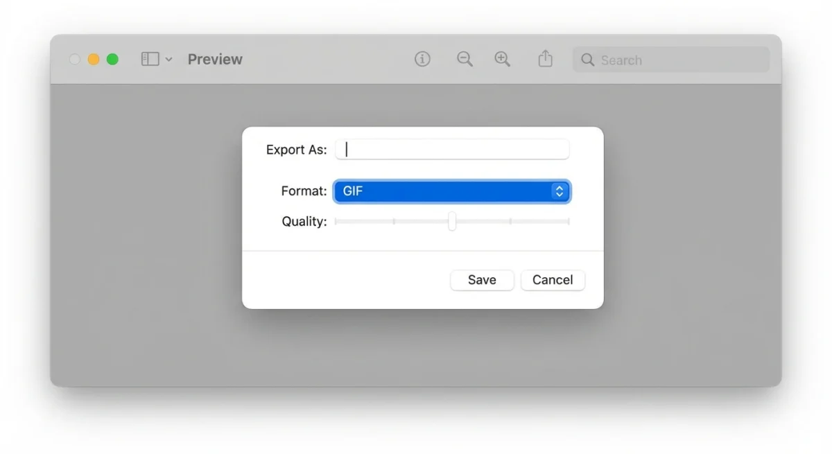 Mac Shortcuts app creating a GIF from images