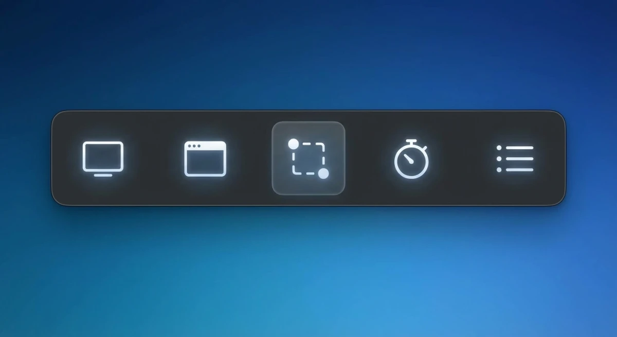 Screenshot toolbar on Mac