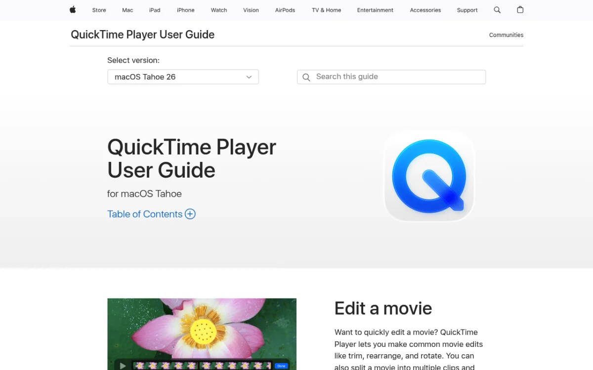 QuickTime Player on Mac is built into macOS for free screen recording