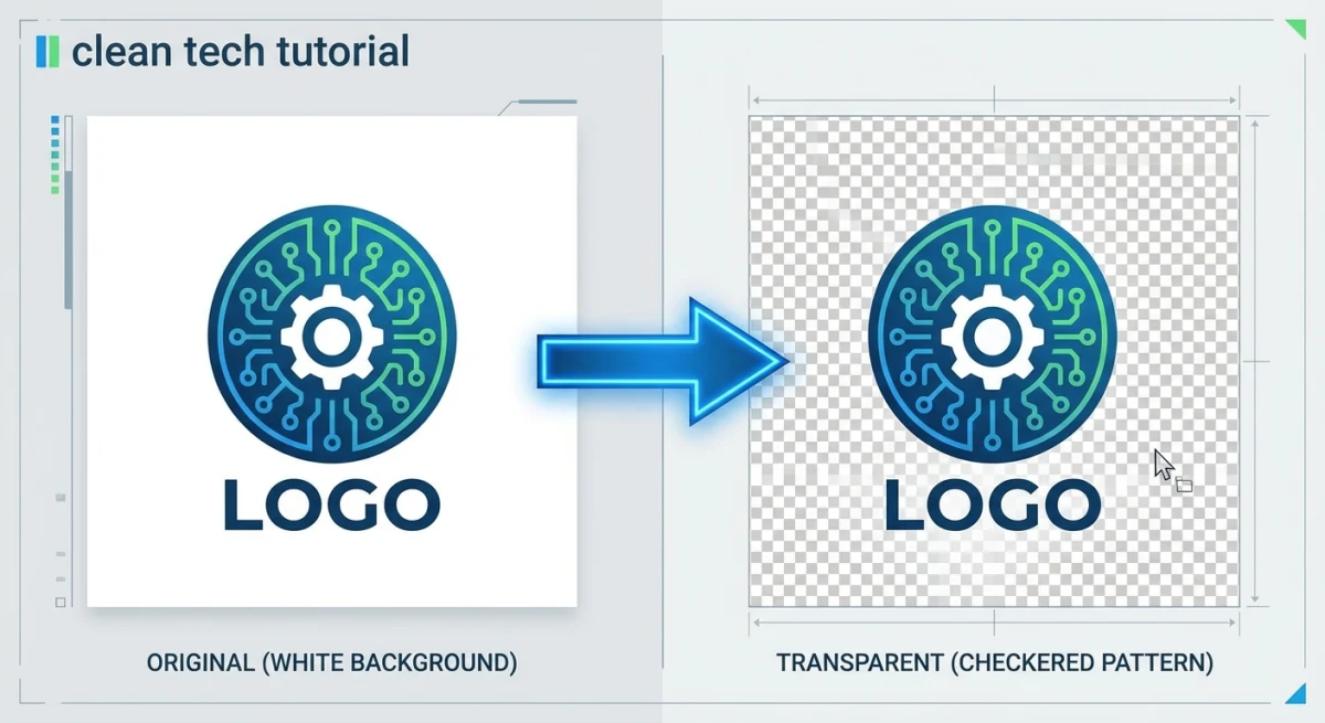 Side-by-side comparison of background removal versus opacity adjustment