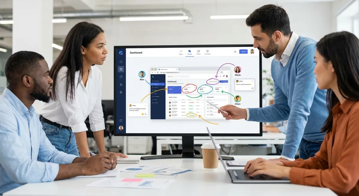 Team collaboration markup workflow with shared annotations