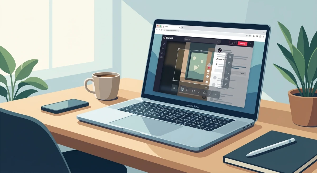 Taking TikTok screenshots on Mac