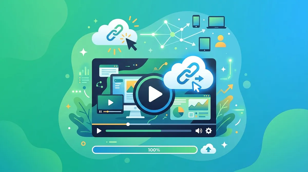A finished recording being shared with an instant cloud link