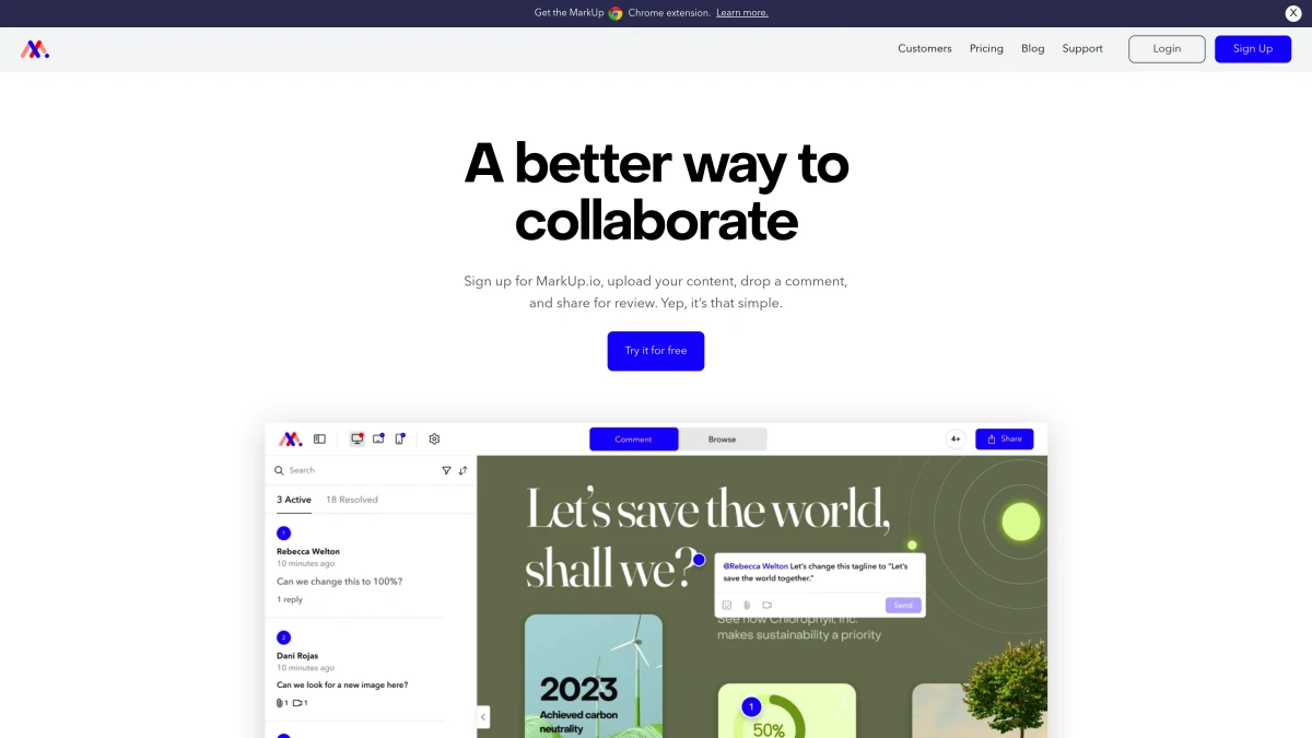 Markup.io team annotation platform
