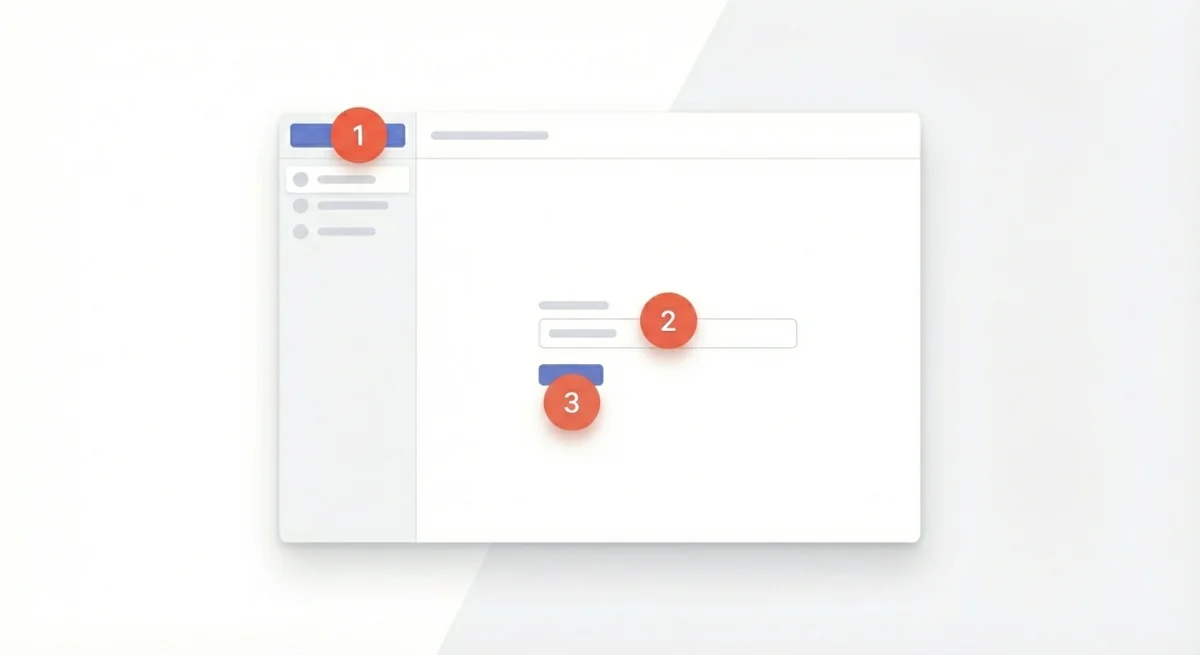 Numbered step markers showing bug reproduction workflow