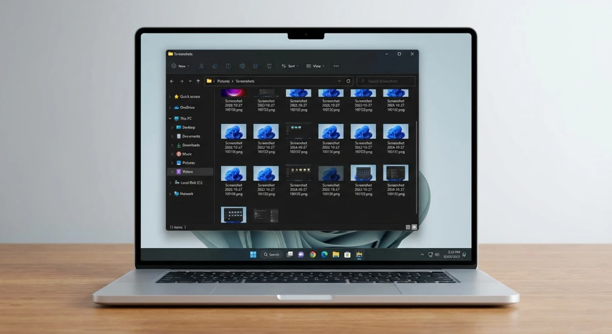 Windows 11 File Explorer showing the Screenshots folder