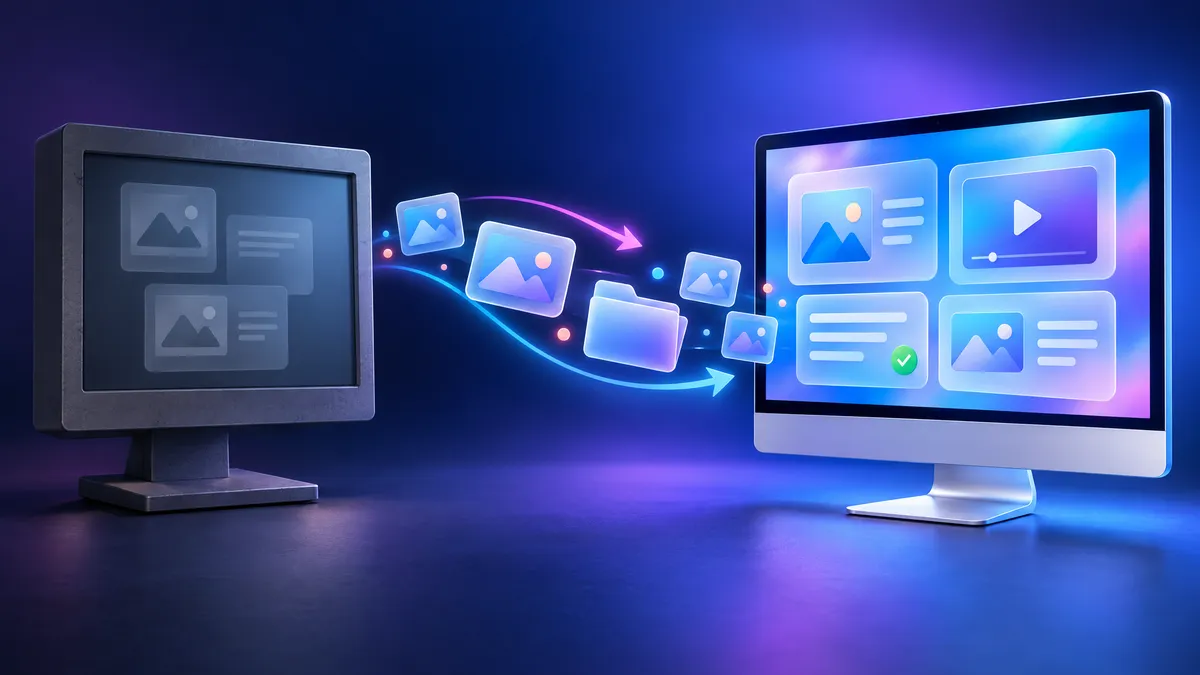 Screenshots von einem alten Windows-Setup in eine neue Mac-Screenshot-App übertragen
