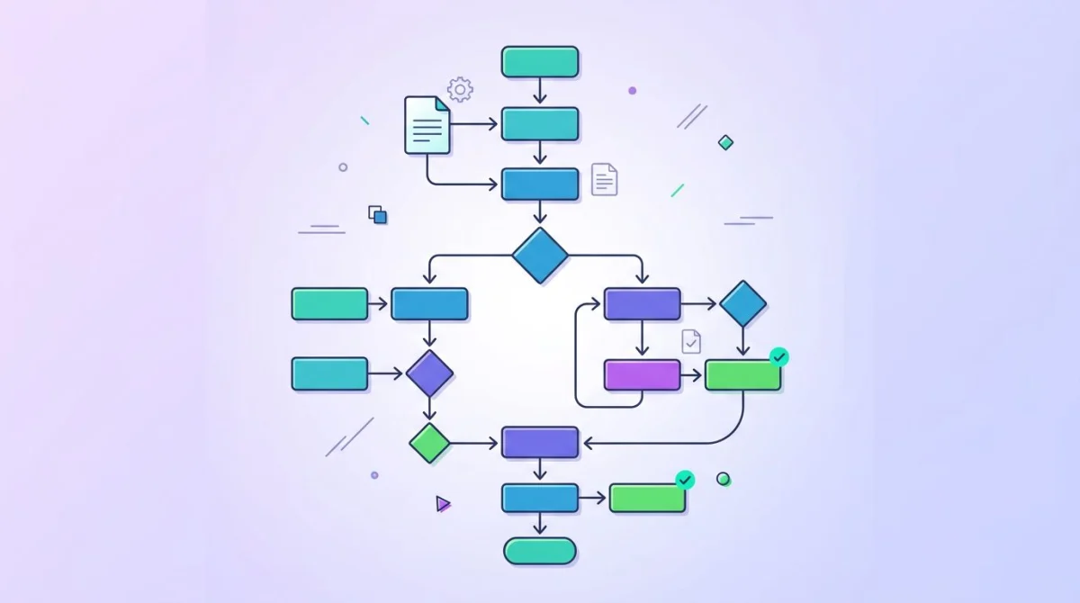 Diagram showing version control flow for SOP documents