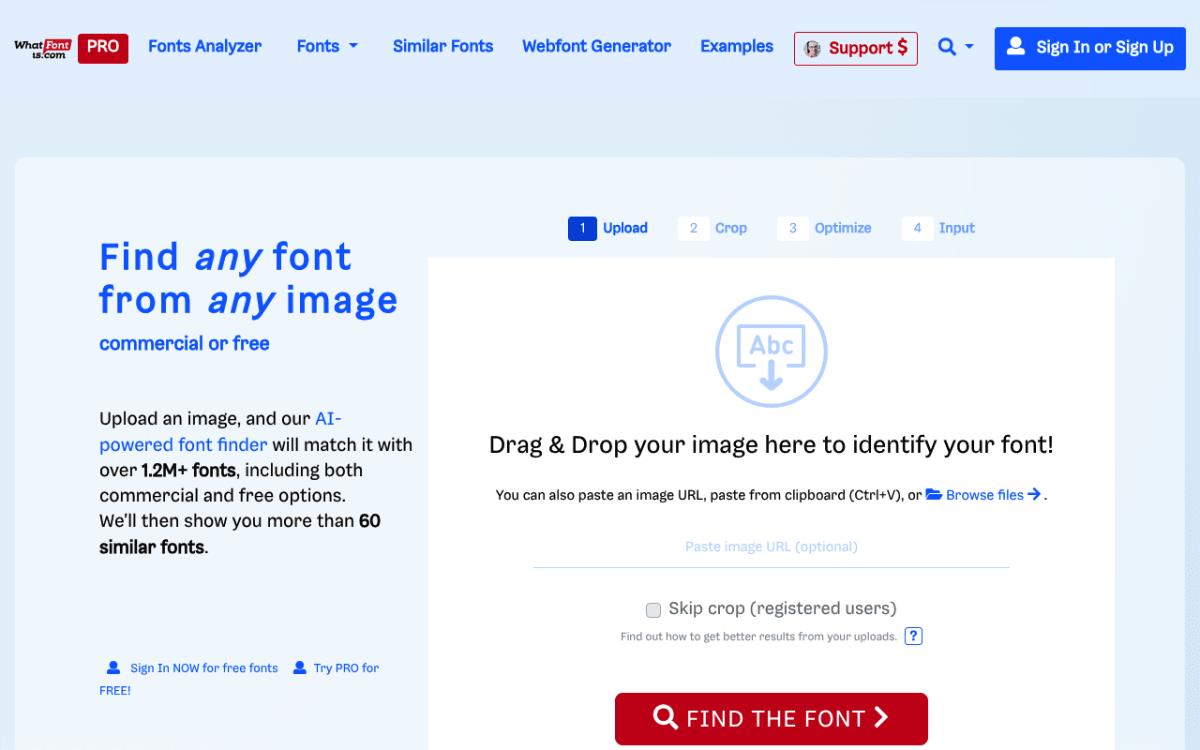 WhatFontIs — font finder with the largest font database and many free alternatives