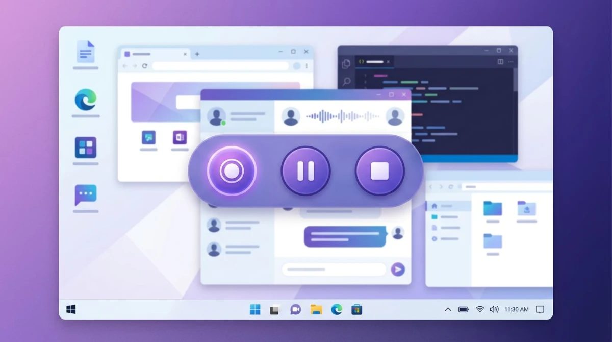 ScreenSnap Pro recording overlay on a Windows desktop with Discord in the background