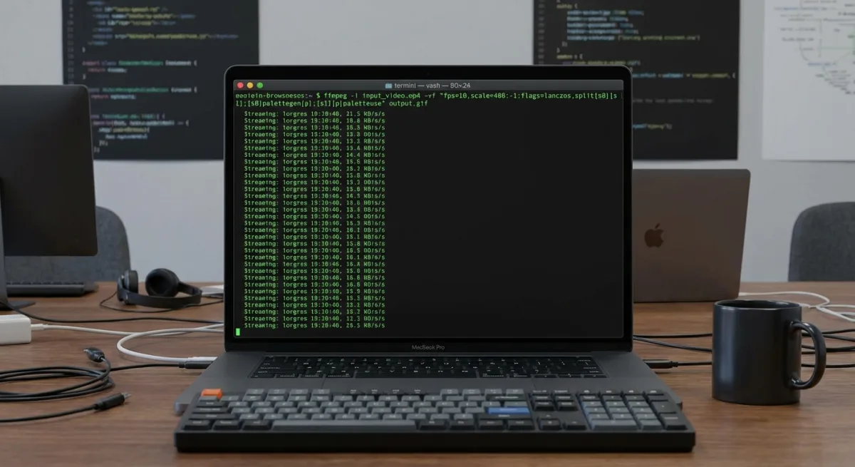 FFmpeg terminal command for video to GIF conversion