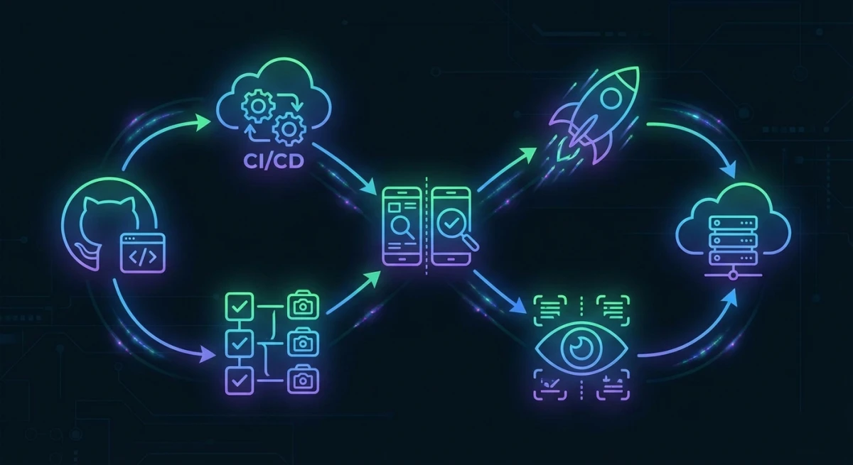 CI/CD pipeline running visual regression tests