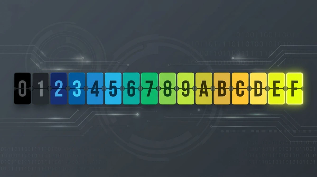 Base-16 number system explained