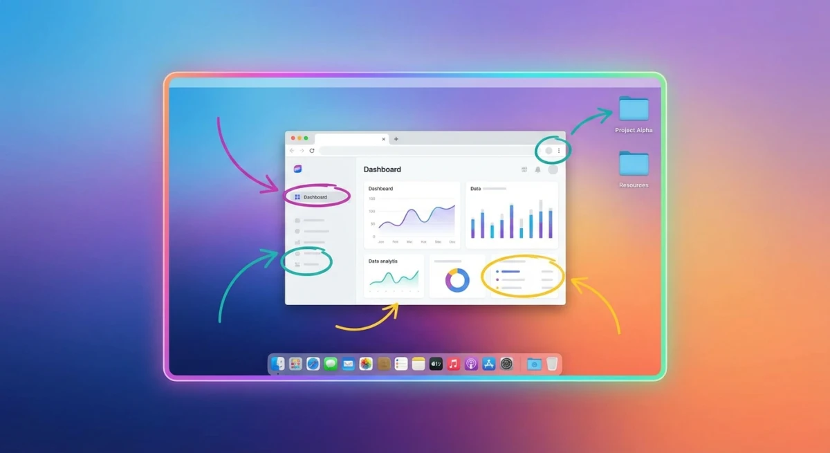 Screenshot with professional markup and backgrounds