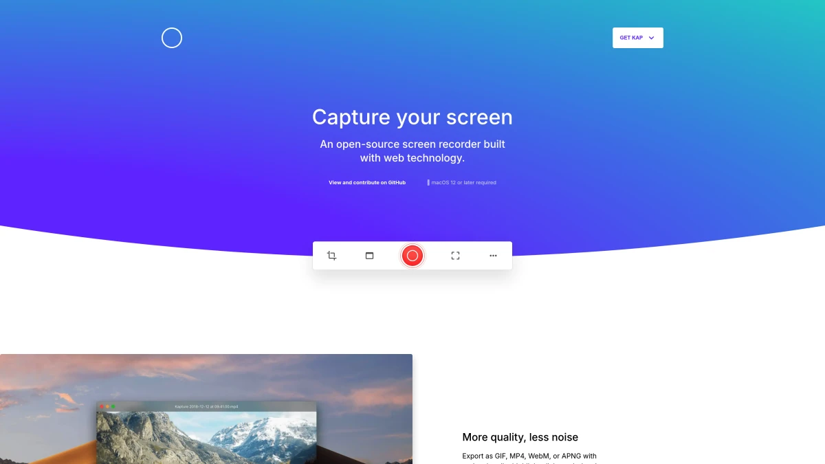 Kap open-source screen recorder for Mac