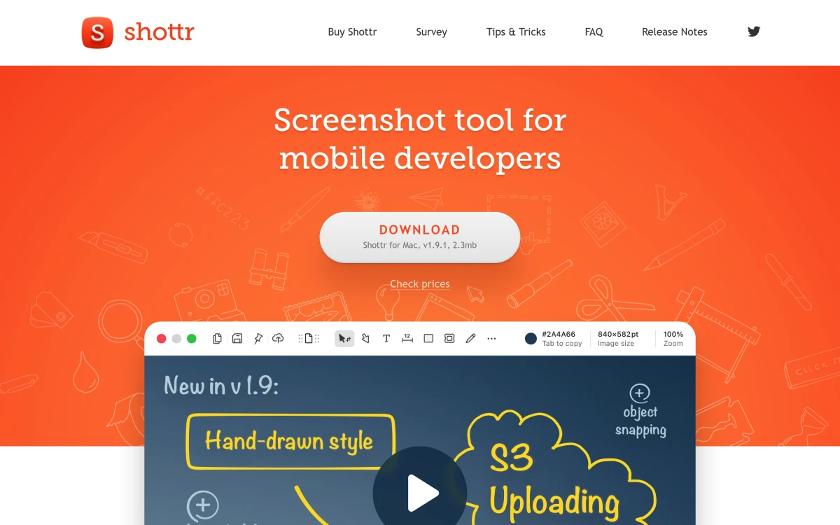 Shottr homepage