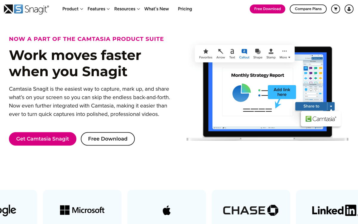 Snagit homepage