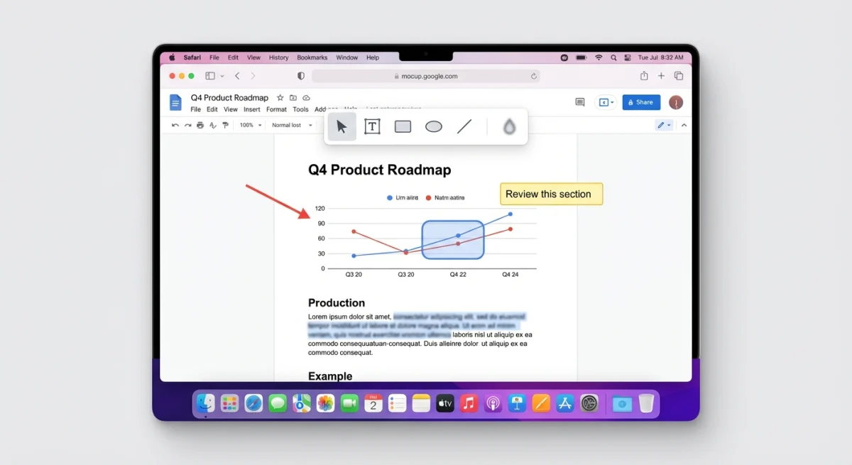 Screenshot annotation tools on Mac