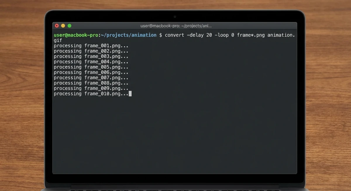 Creating a GIF with ImageMagick in Terminal