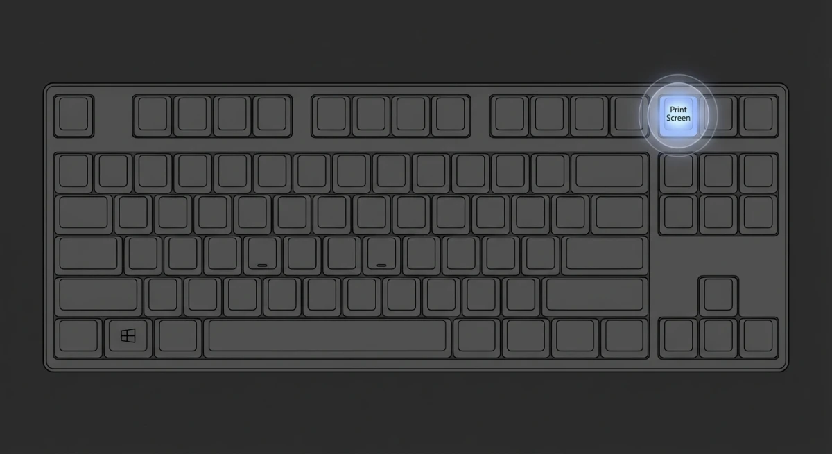 Print Screen key on Windows keyboard