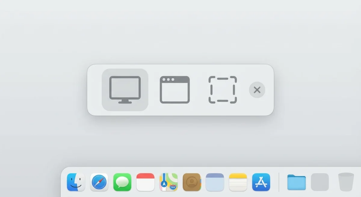 macOS built-in screenshot toolbar