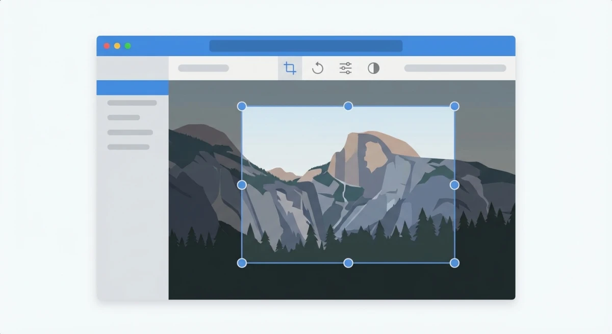 Preview app cropping interface