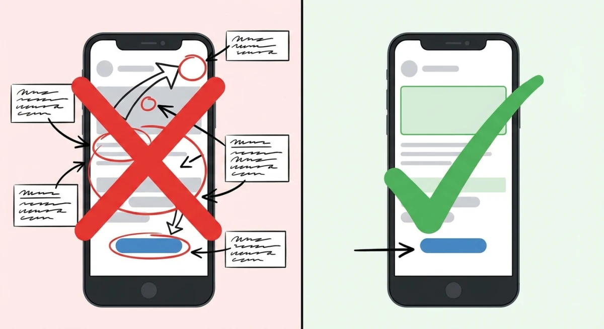 Common mistakes in screenshot instructions