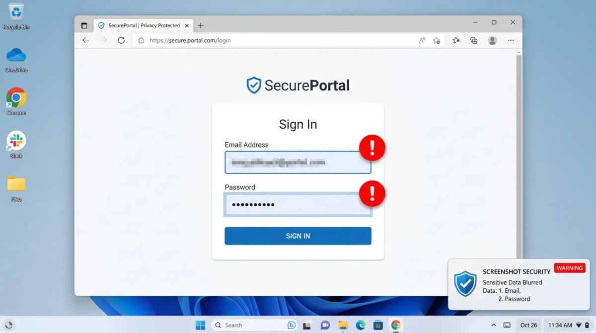 Windows-Screenshot mit sensiblen Infos für Datenschutz verwischt