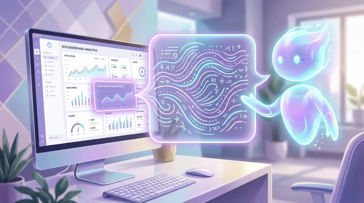 KI-Assistent beschreibt einen UI-Screenshot mit Overlay-Annotation