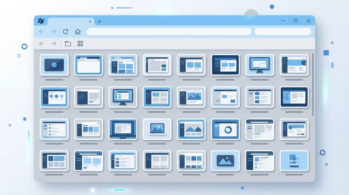 Datei-Explorer-Fenster mit einem Raster gespeicherter Lenovo Screenshot-Miniaturen