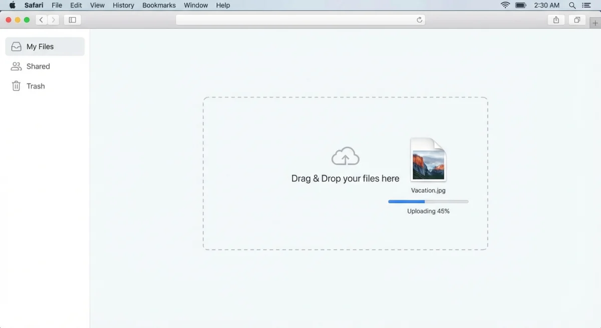Uploading an image to a free online image to link converter