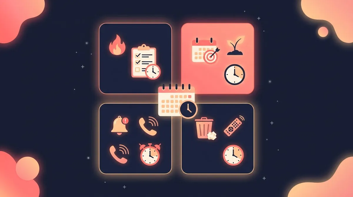 The 7 habits time-management matrix with four quadrants and quadrant two highlighted