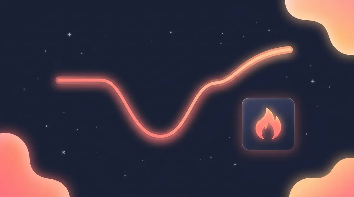 Illustration of the day 7 to 10 motivation dip in a fitness challenge with a recovering streak chain
