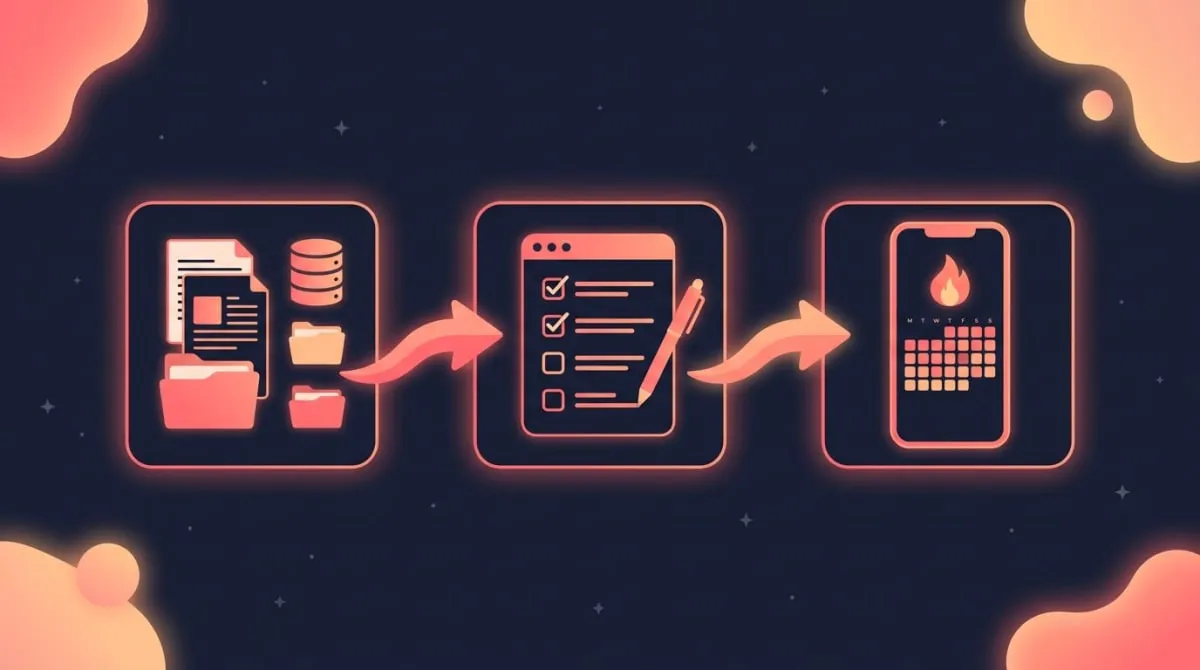 Use-both workflow: Notion for knowledge, Todoist for tasks, a habit tracker for streaks
