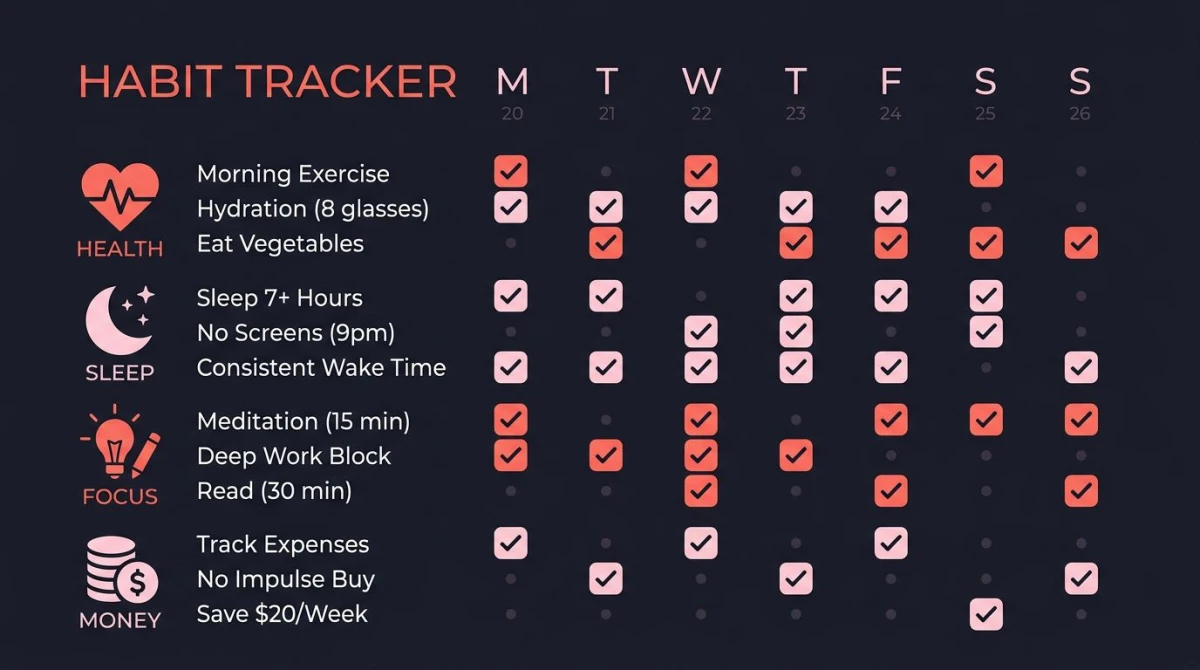 Good Habits: 100+ Ideas to Track by Category (2026)