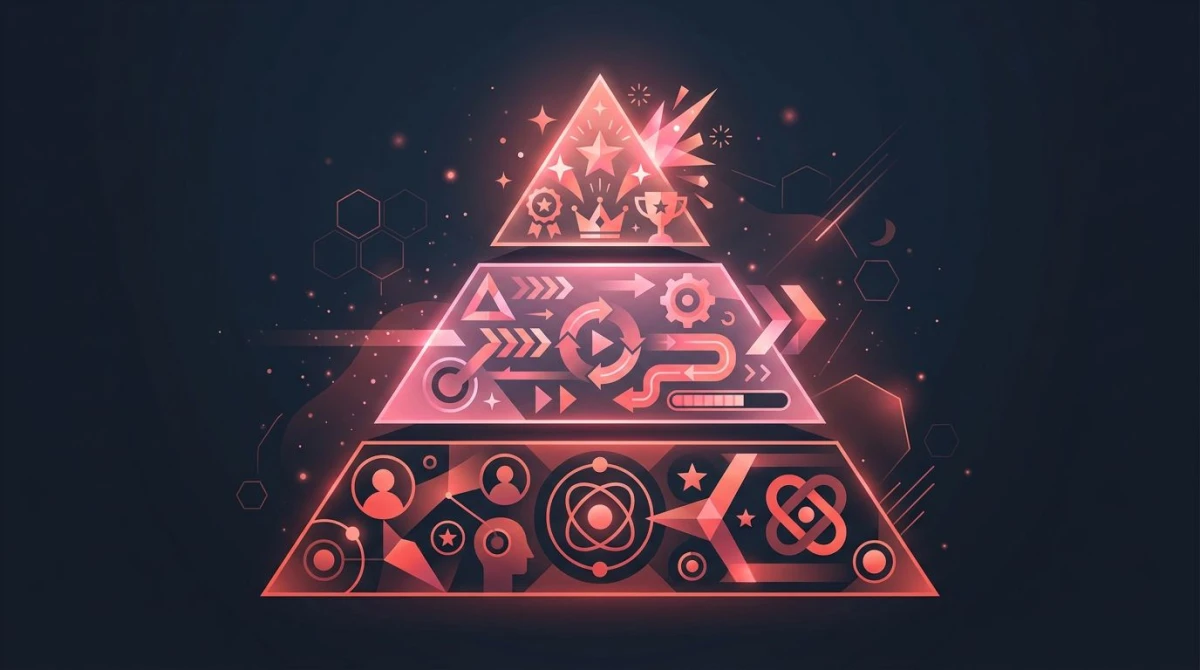Three-layer pyramid of outcome process identity habit framework