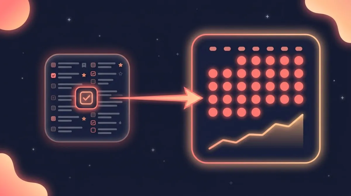 Bolt-on habit feature versus a dedicated habit tracker with streak heatmap