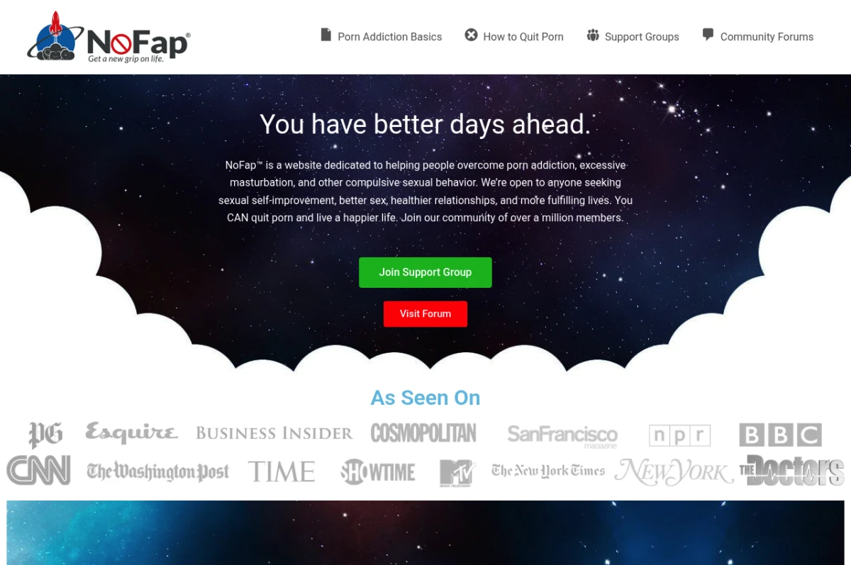 NoFap website screenshot